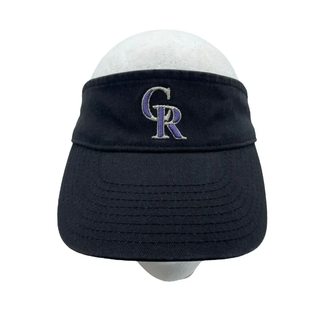 New Era Colorado Rockies Visor Mens Adjustable OSFM Black